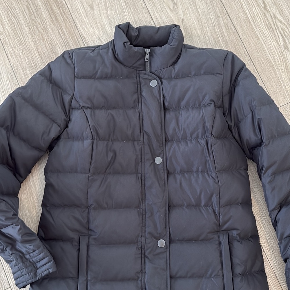 J. Jill Down puffer long jacket size xsmall black - Picture 3 of 8